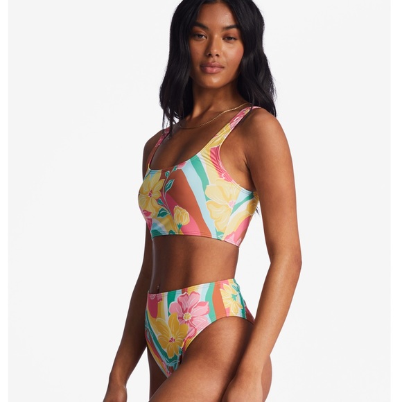 π₯π₯BILLABONG - CHASIN SUNBEAMS CROP TANK MAUI BIKINI SETπ₯π₯ - Picture 2 of 10